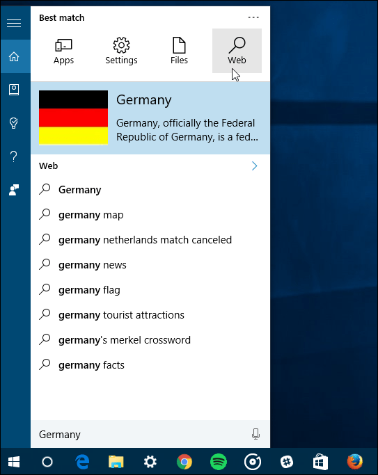 филтри за търсене Windows 10