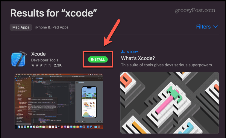 магазин за приложения инсталирайте xcode