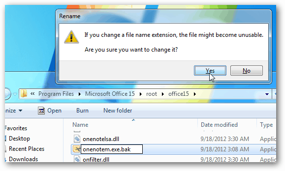 променете разширението на файла, за да деактивирате клипсовия инструмент