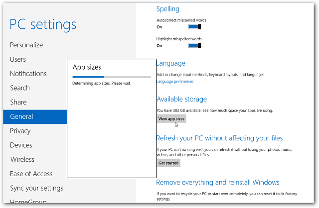 Колко големи са моите инсталирани приложения за Windows 8?