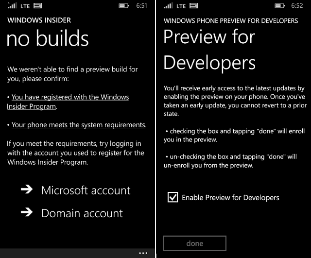 Windows Phone 10 Preview за поддръжка на 512MB устройства