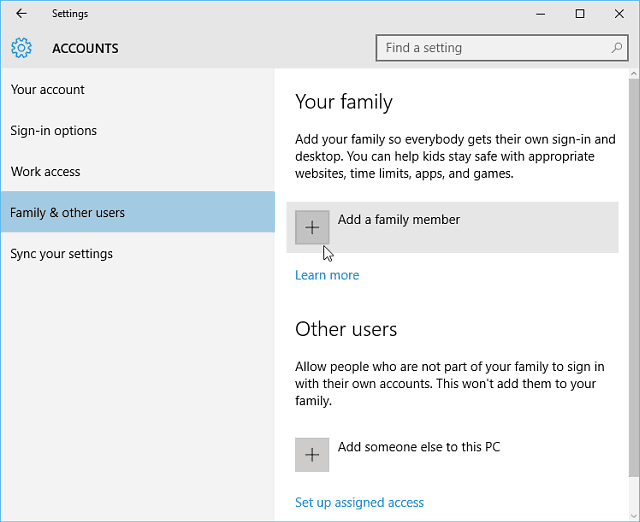Windows 10 акаунти