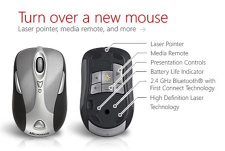 Микрософт презентатори на мишка лазерни бутони за представяне на бутони контролират безжично