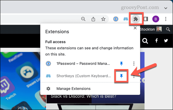 Закачете икона на разширение в Chrome