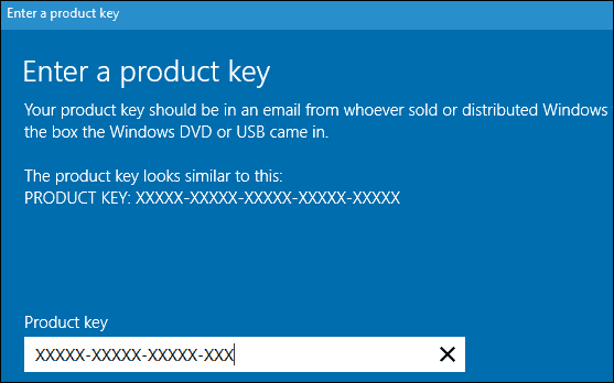 Промяна на продуктовия ключ на Windows 10