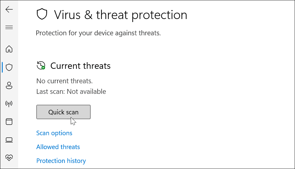 бързо сканиране използвайте сигурността на Windows на Windows 11 за оптимална защита