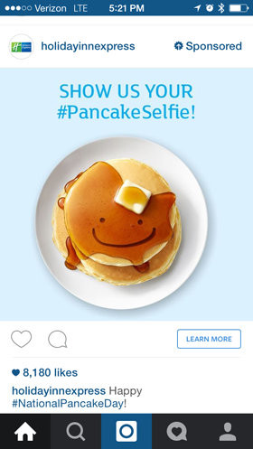 holidayinnexpess instagram реклама с текст в изображение
