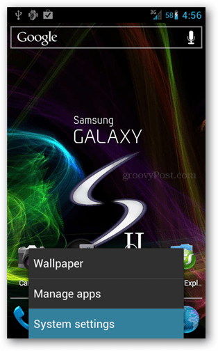 Настройки на началния екран на Android