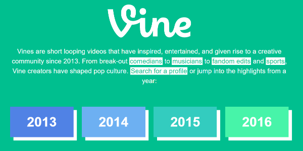 Twitter тихо пусна Vine Archive от 2013 до 2016 на сайта Vine.