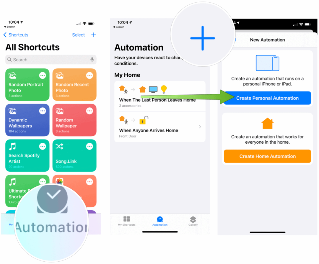 Автоматично променяйте вашия iPhone Wallpaper Създайте автоматизация