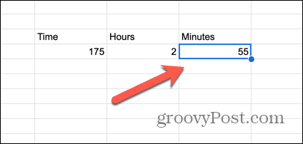 резултат от минути в google sheets