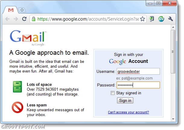 влезте в gmail с помощта на хром два пъти