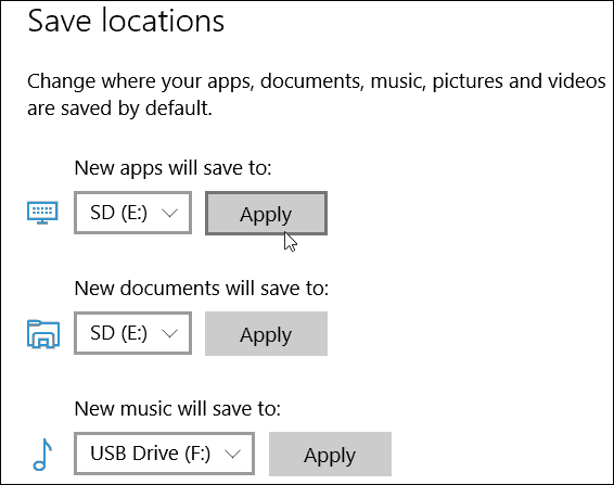 Промяна на приложенията Запазване на местоположението