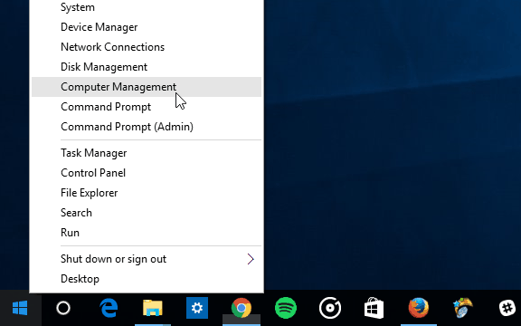 2 бърз достъп до Windows 10 Управление на компютъра