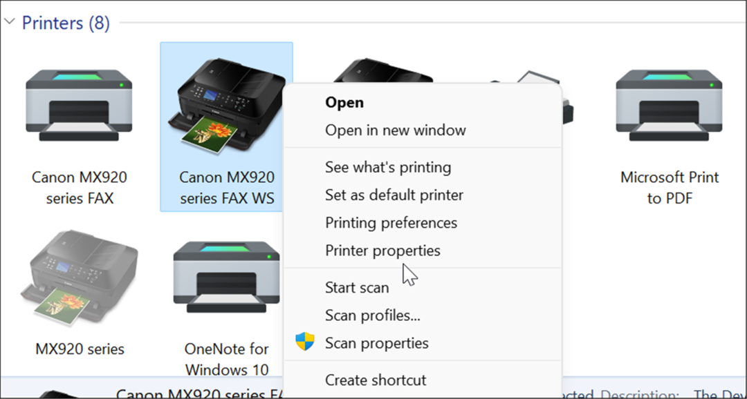 свойствата на принтера споделят принтер в Windows 11