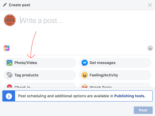 създайте видео публикация във Facebook
