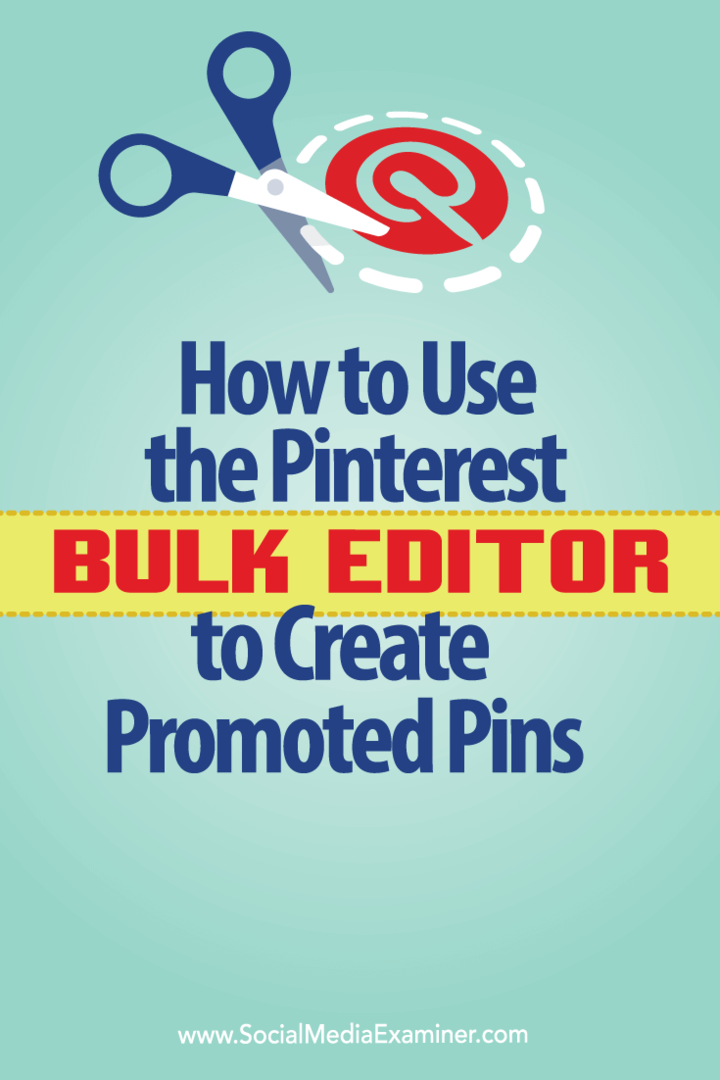 Как да използвам Pinterest Bulk Editor за създаване на популяризирани щифтове: Проверка на социалните медии