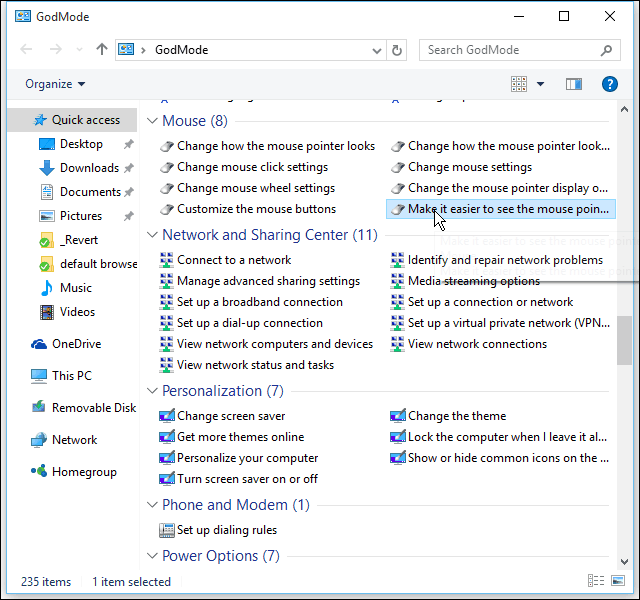 Как да активирате режима на скрития Бог в Windows 10