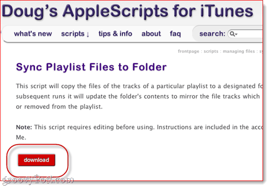 SugarSync AppleScript за iTunes