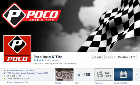 страницата на poco за автомобили и гуми във facebook