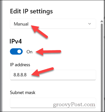 Задайте IP адрес за Google DNS