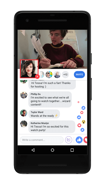Facebook също пуска коментиране на живо, което позволява на домакин на Watch Party да пусне на живо в рамките на Watch Party, картина в картина, за да споделя коментари при възпроизвеждане на видеоклипове.