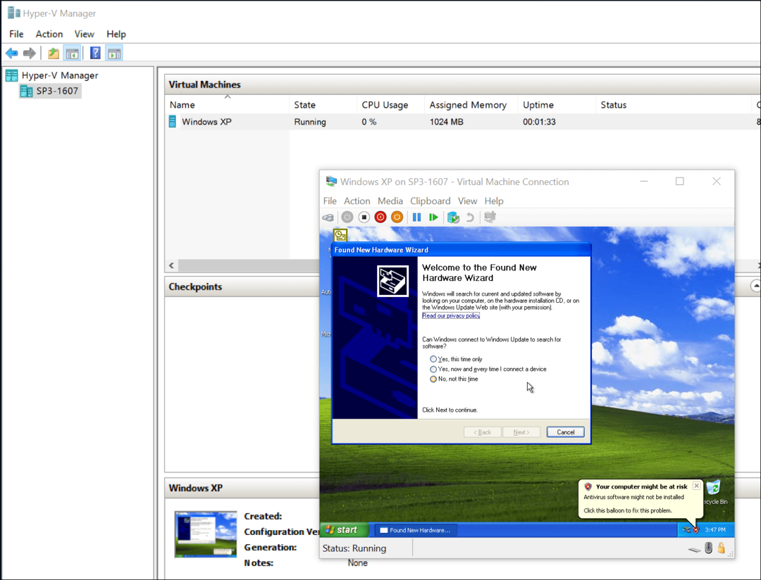 Как да мигрирате виртуални виртуални виртуални файлове към Windows 10 Hyper-V