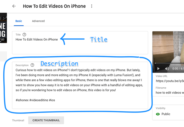 Как да използвате видео поредица, за да разширите канала си в YouTube, пример описание на видеоклип в YouTube и заглавие с помощта на ключови думи