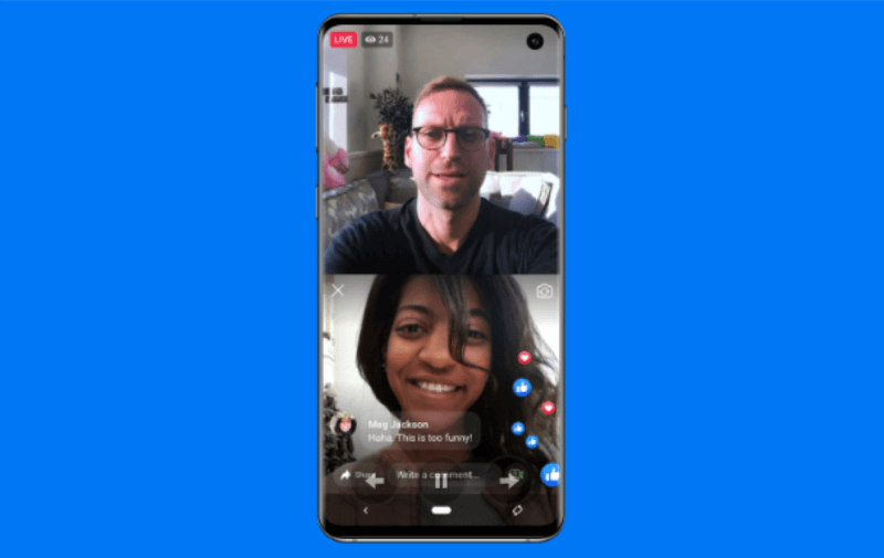 Facebook връща Live With, което позволява на администраторите на страници или собствениците на профили да изберат гост, който да отиде на живо с тях по време на мобилно излъчване.