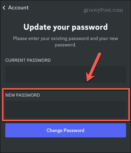 нова парола за discord
