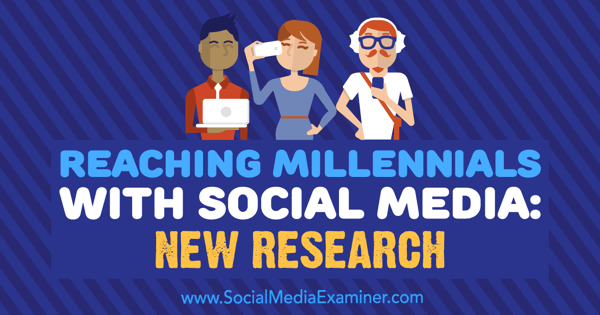 Достигането на хилядолетия със социалните медии: Ново изследване на Мишел Красняк на Social Media Examiner.