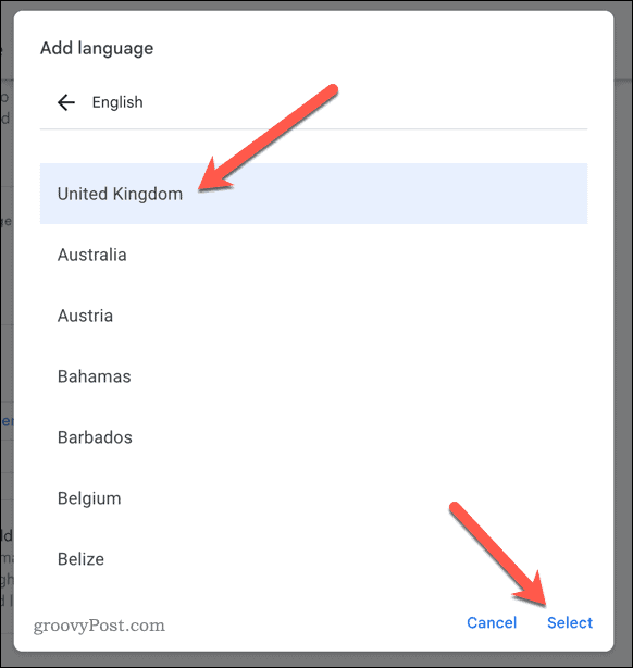 Избор на предпочитан език в Google Drive