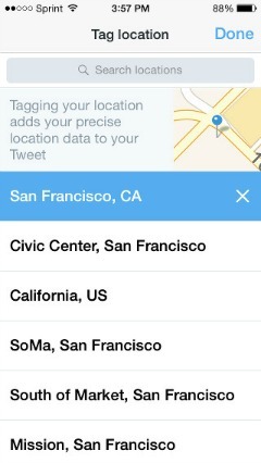 Twitter и Foursquare партньор за добавяне на местоположение към туитове