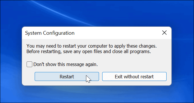Рестартирайте Windows 11
