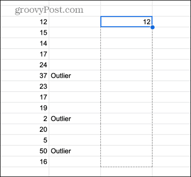 google sheets плъзгащи клетки