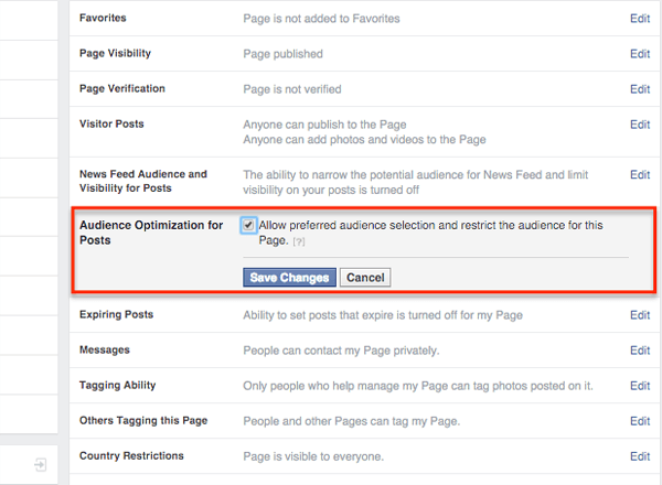 Оптимизиране на аудиторията във Facebook за настройките на публикациите на
