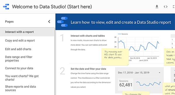Как да започнете в Google Data Studio, съвет 1