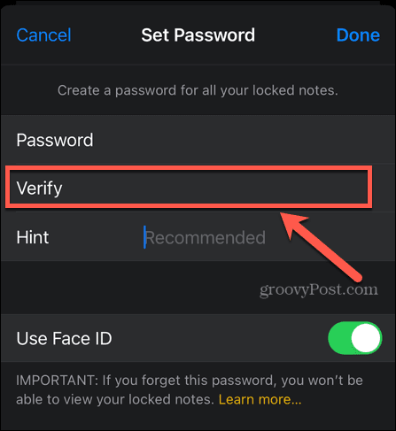 парола за проверка на iphone