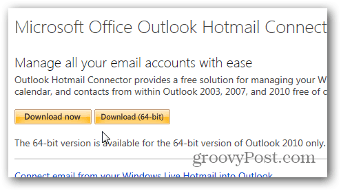 Outlook.com Outlook Hotmail Connector - Изтеглете