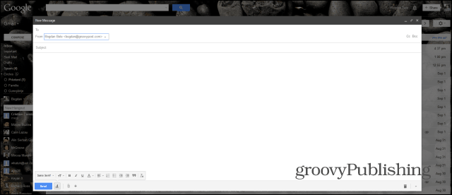 Приложен е нов Gmail Compose на цял екран