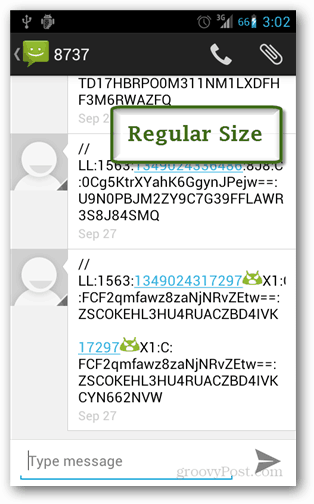 андроид текст с нормален размер