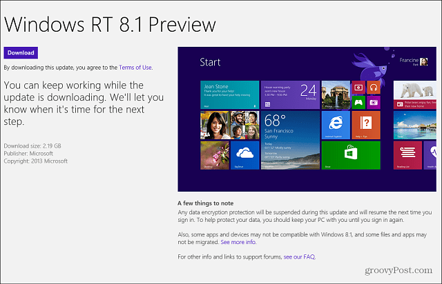 Windows RT 8.1 Преглед на Windows Store