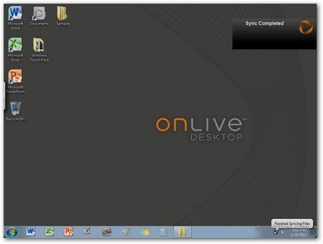 OnLive Desktop: Промяна на фоновия тапет