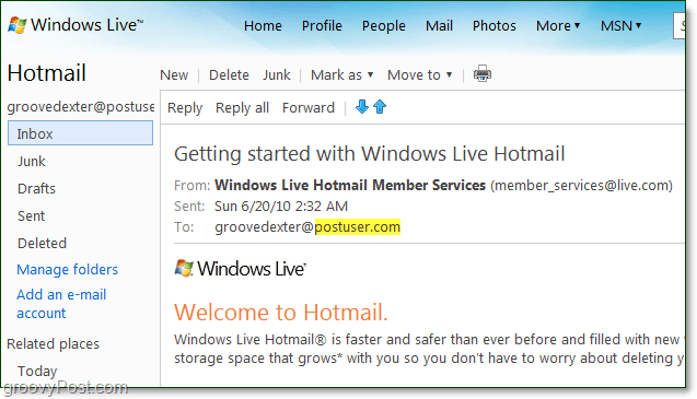 имейла ви във вашия домейн от Windows Live