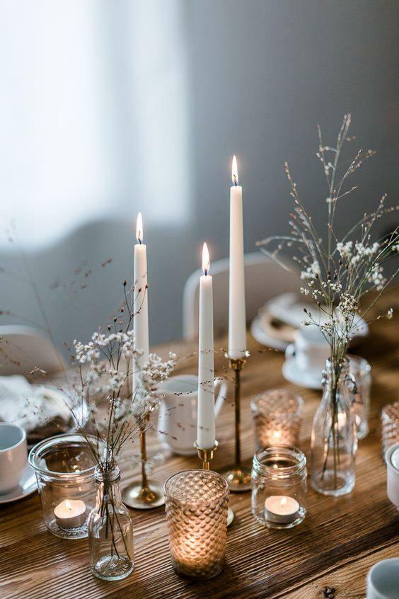 Използването на свещи в декорацията на масата