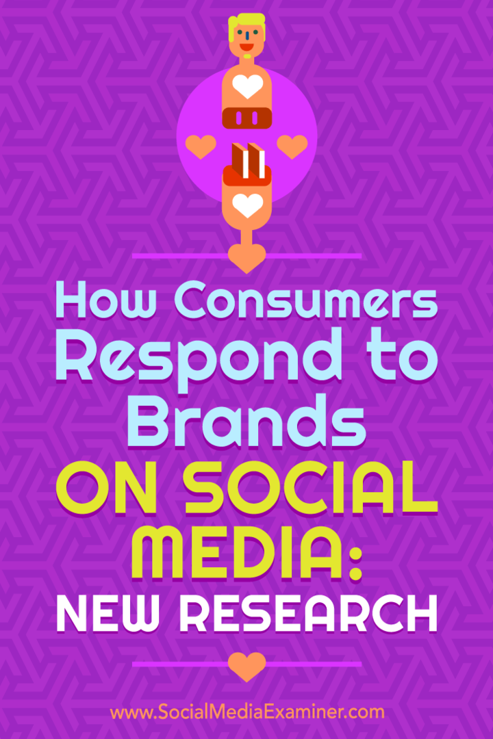 Как потребителите реагират на марки в социалните медии: Ново изследване на Michelle Krasniak на Social Media Examiner.