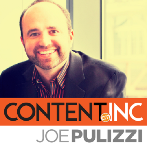 За Content Inc. Joe Pulizzi използва пренасочено съдържание за своите подкасти и предстояща книга.