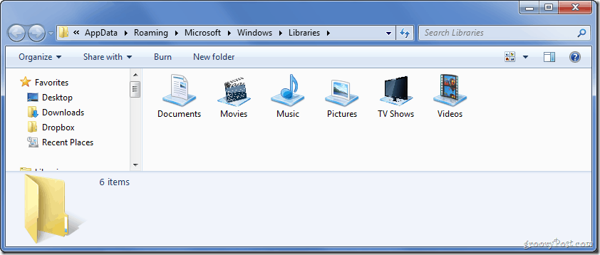 Как да промените иконата на библиотека на Windows 7