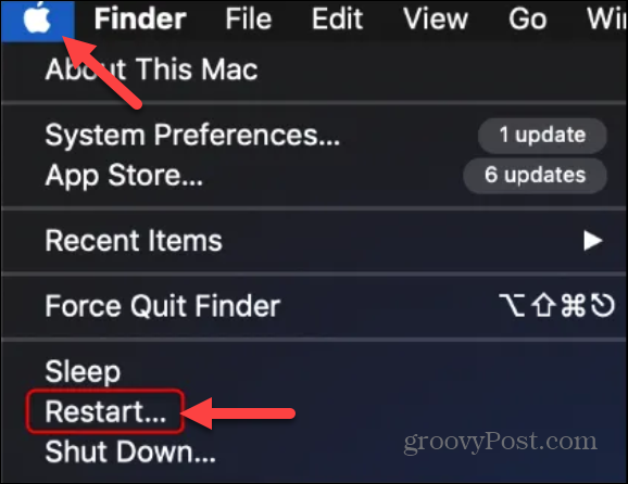 рестартирайте mac компютър