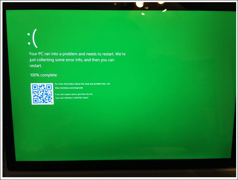 Microsoft представя Зелен екран на смъртта изключително за Windows Insiders